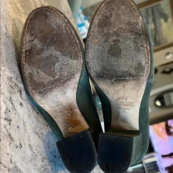 Etienne Aigner Etienne Aigner Marelle Green Green Heeled Boots Size 8 - Picture 7 of 8